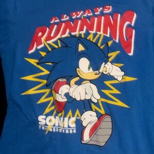 Sonic the Hedgehog Boys' Blue 'Always Running' Graphic Tee